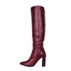 Knee high boots with wide shaft and block heels made to measure (model 340)
