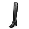 Over-the-knee boots Mary Jane style with straps and block heel standard size (Model 418)
