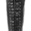 Super flat over-the-knee boots with lacing standard size (Model 108)