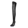 High heel boots with platform thigh high made-to-measure (Model 506)