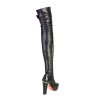 Crotch high boots block heel platform strap (Model 517)