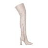 Thigh high boots with block heels standard size (Model 540)