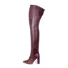 Thigh high boots with block heels made-to-measure (Model 540)