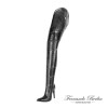Super long leather boots with Swarovski® crystals made-to-measure (Model 101)