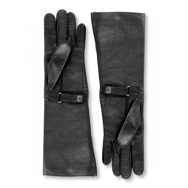 ROTE Extrakurze Handschuhe mit Knopf aus Leder Accessoires Handschuhe Lederhandschuhe 