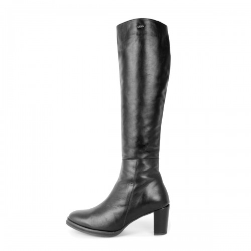 Boots with small block heels knee high made-to-measure (Model 407)