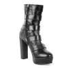 Booties gothic with platform and buckles (Model 818)