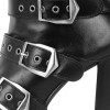 Booties gothic with platform and buckles (Model 818)