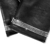 Short leather gloves with Swarovski® crystals (Model 211)