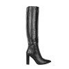Knee high boots with wide shaft and block heels made-to-measure (Model 340)