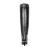 Kneehigh boots with wide shaft and kitten heels standard size (Model 380)