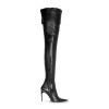 High heel boots crotch high with metal toecap and strap Model 660)