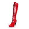 Kneehigh boots high heel platform hook lacing made-to-measure (Model 706)