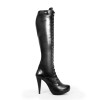 Kneehigh boots high heel platform hook lacing made-to-measure (Model 706)