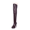 Over the knee boots with sheepskin (Model 917)