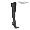 Thigh high boots stretchleather with metal heels (Model 760)
