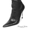 Thigh high boots stretchleather with metal heels made-to-measure (Model 760)