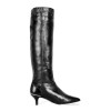 Kneehigh boots with wide shaft and kitten heels made-to-measure (Model 380)
