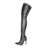 Thigh high boots with rivets and high heels (Model 610)