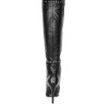 Thigh high boots with rivets and high heels (Model 610)