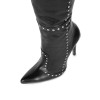 Thigh high boots with rivets and high heels made-to-measure (Model 610)