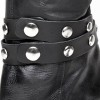 Double boot belts with rivets and push-button