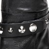 Boot belts with rivets and ring