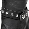 Boot belts with rivets and push-button